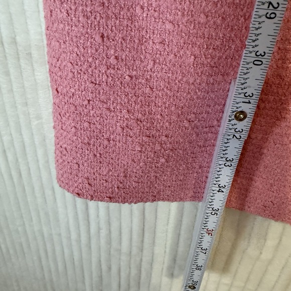 Tuckernuck Pink Tweed Short Sleeve Braided Neck Jackie Shift Dress Sz L $298 - Picture 5 of 13